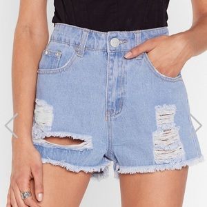 Nasty Gal Distressed Shorts